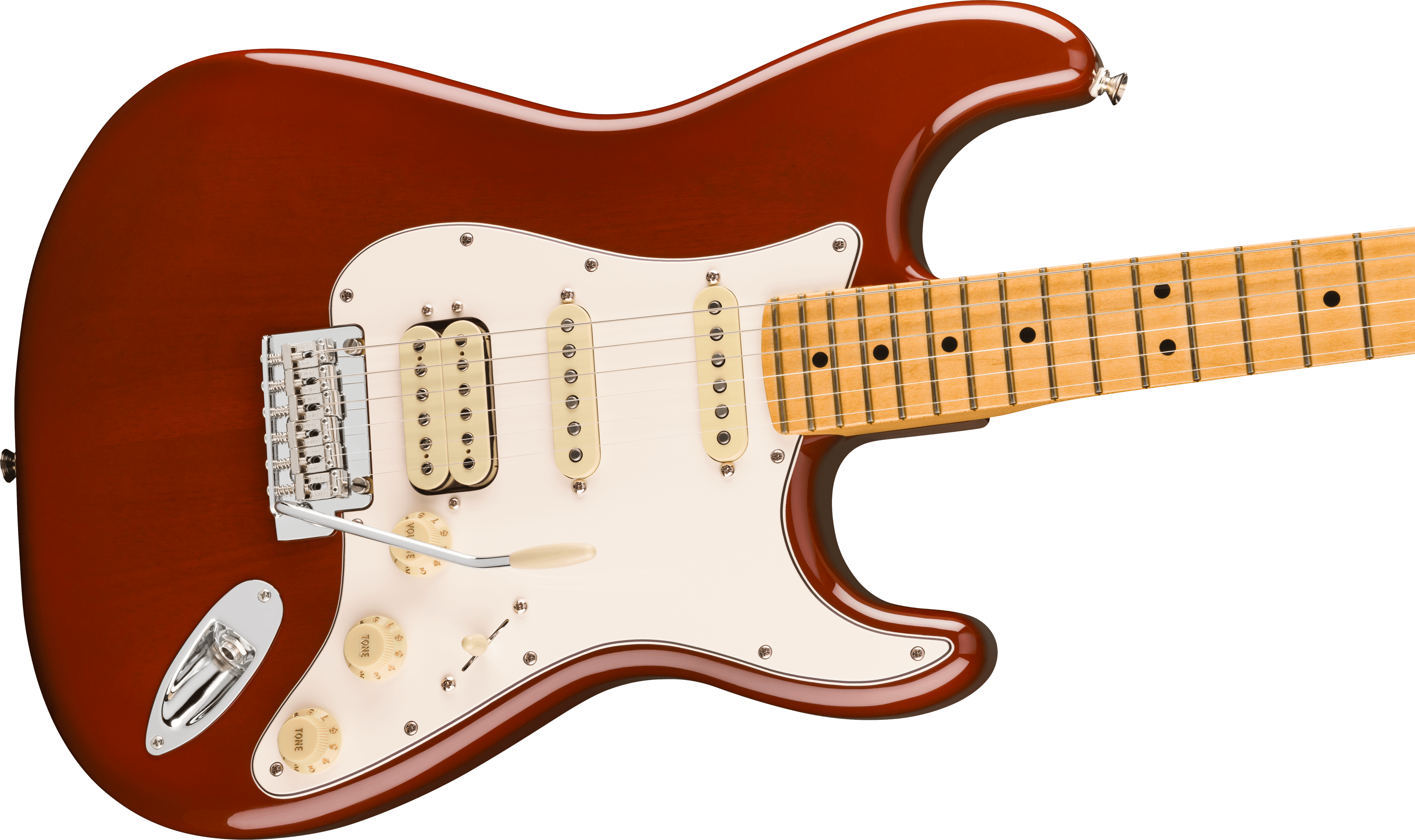 Fender Player II Stratocaster HSS, Chambered Mahogany in Transparent Mocha Burst