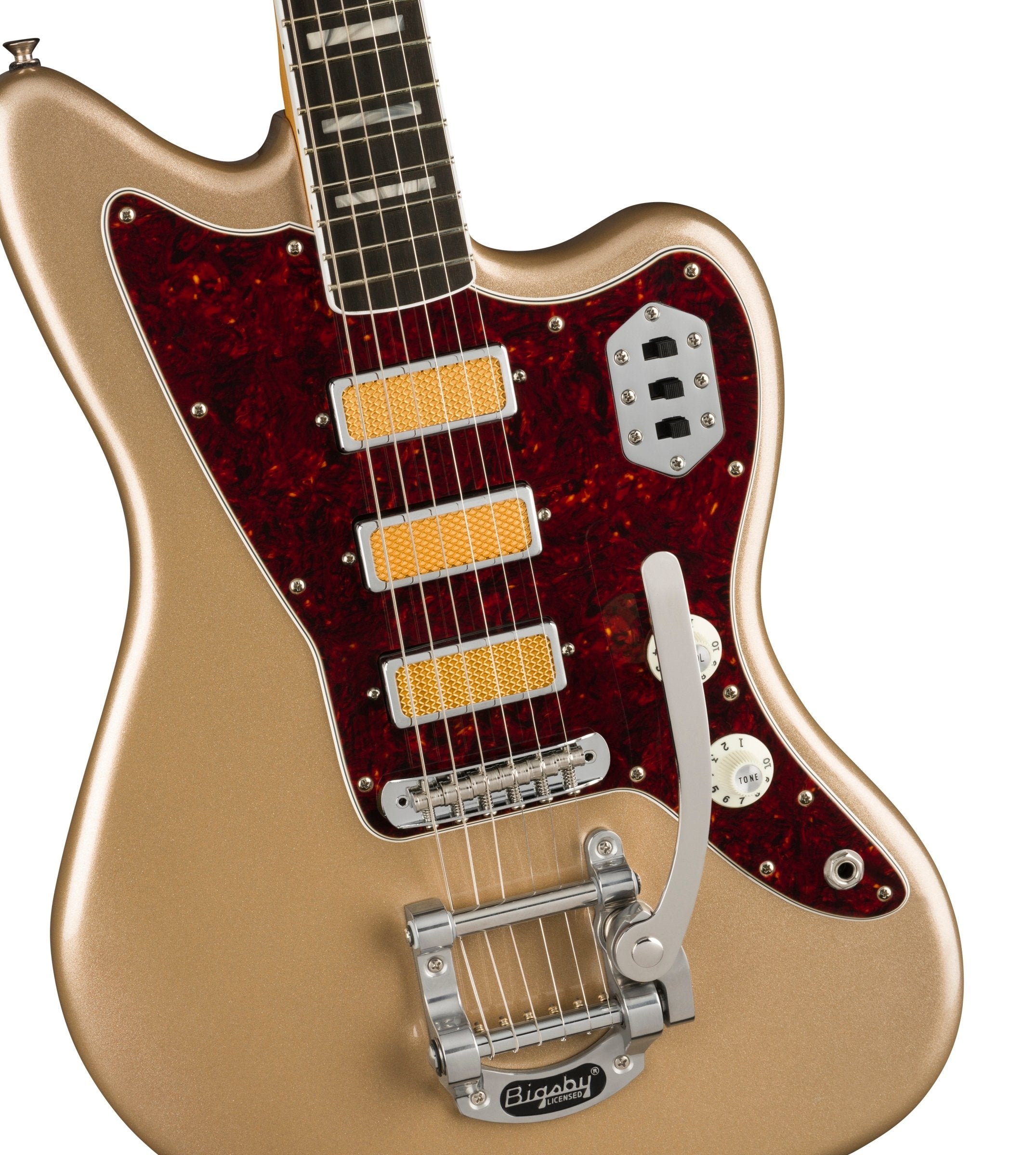 Fender Gold Foil Jazzmaster, Ebony FB, Shoreline Gold