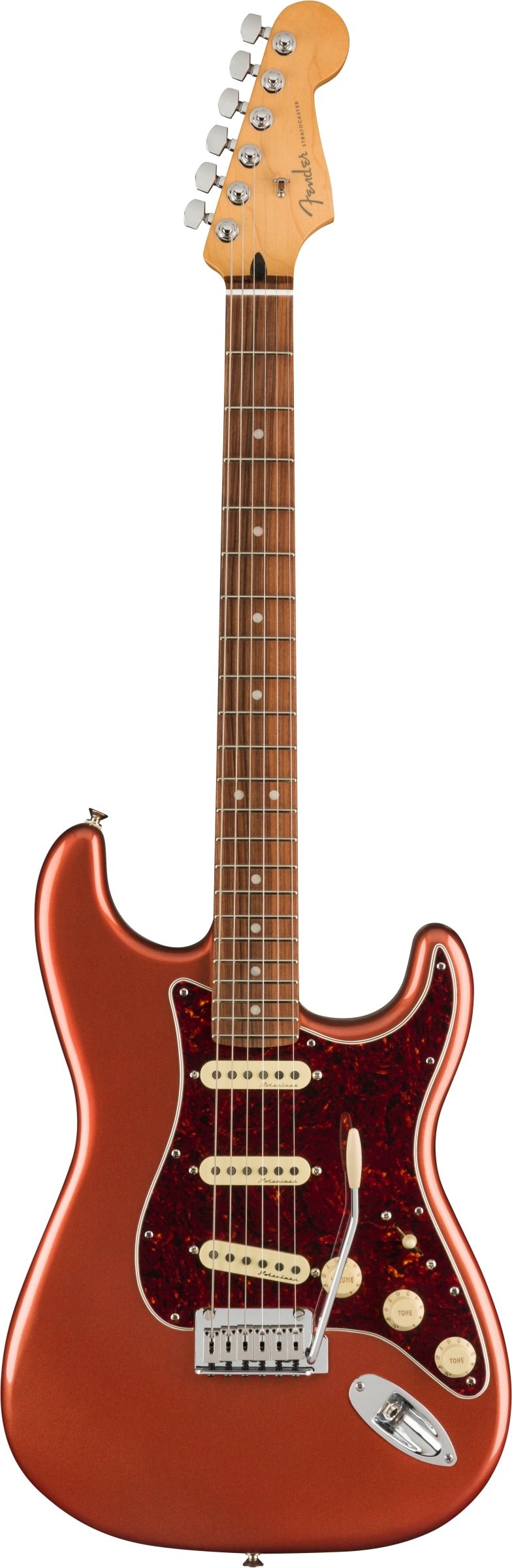USED MINT | Fender Player Plus Stratocaster, Pau Ferro FB, Aged Candy Apple Red