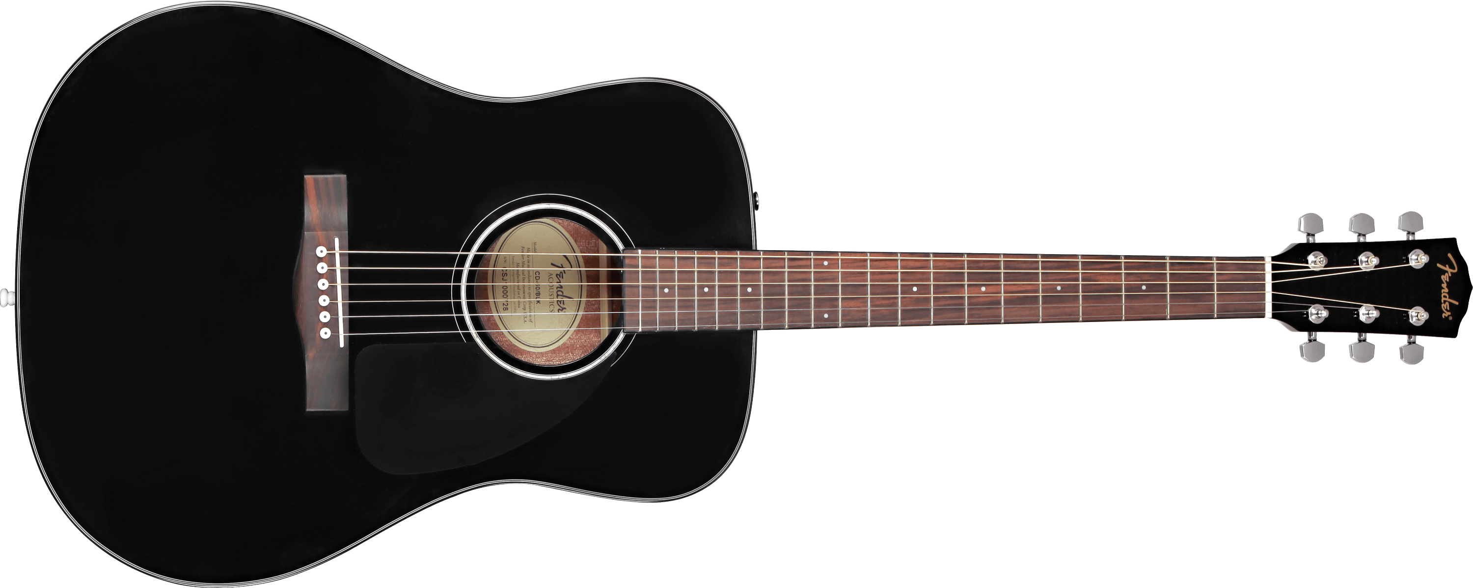 Fender CD-60S Black Dreadnought V3 Acoustic Guitar with Case