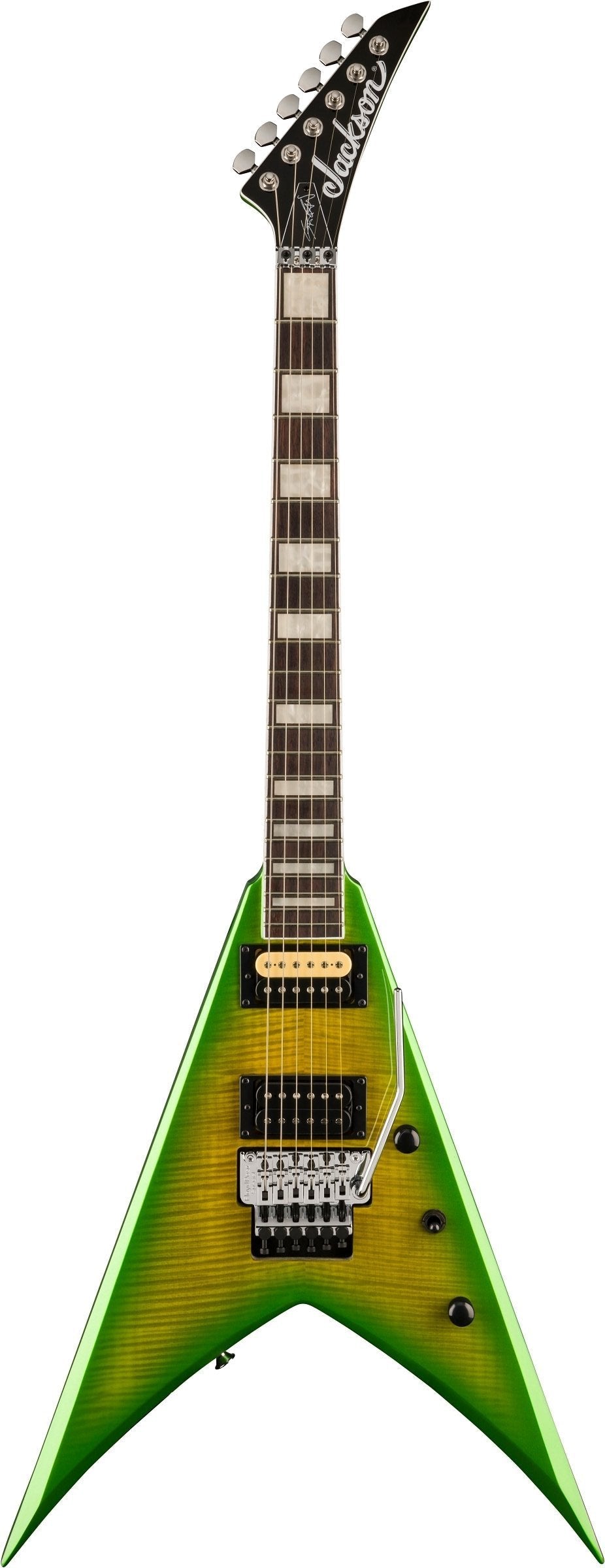 Jackson X Series Signature Scott Ian King V™ "Baldini", RW FB, Green Burst