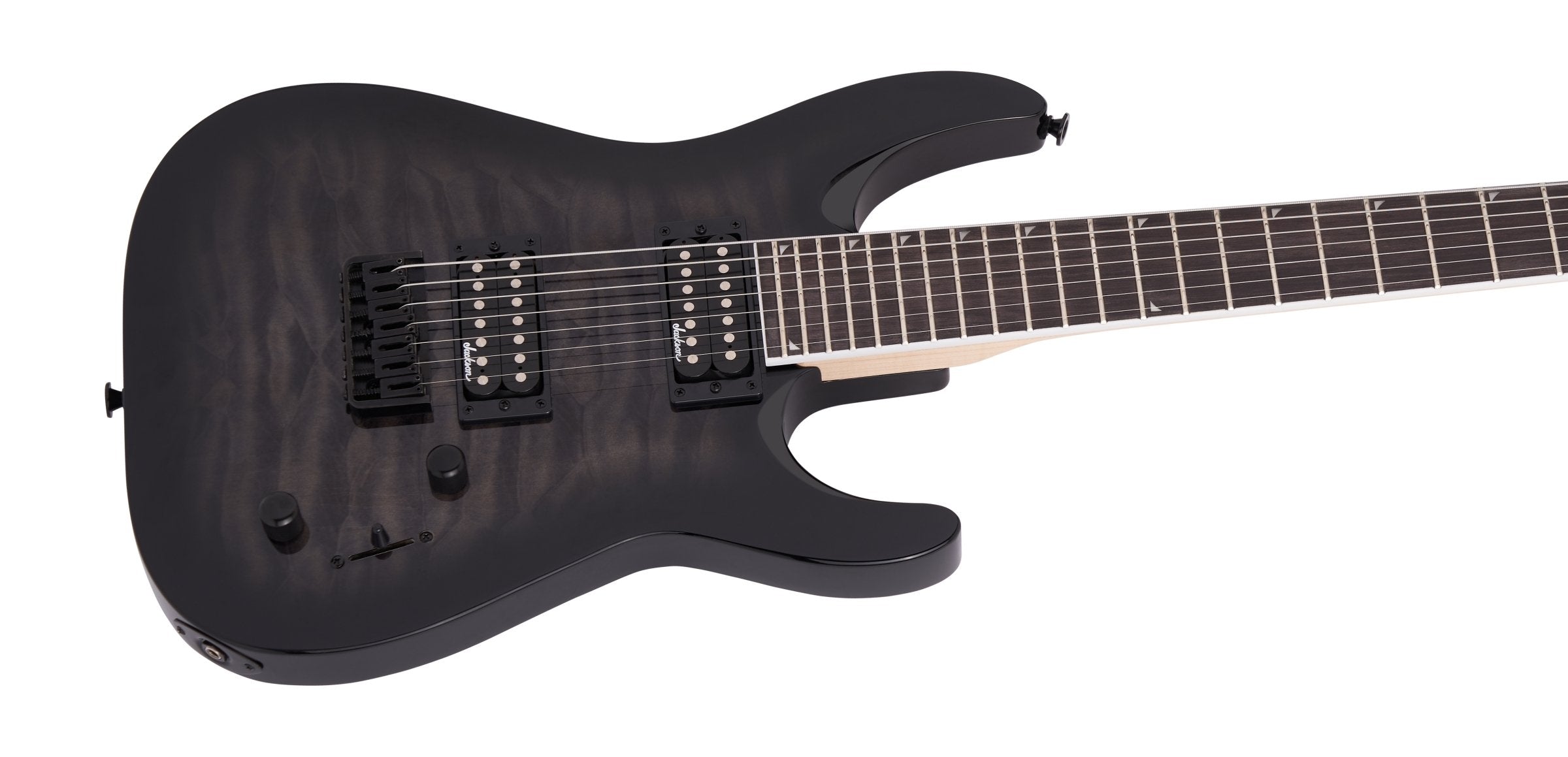 Jackson JS Series Dinky® Arch Top JS22Q-7 DKA HT, Amaranth FB, Trans Black