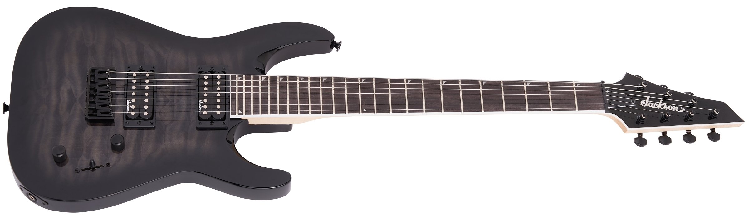 Jackson JS Series Dinky® Arch Top JS22Q-7 DKA HT, Amaranth FB, Trans Black