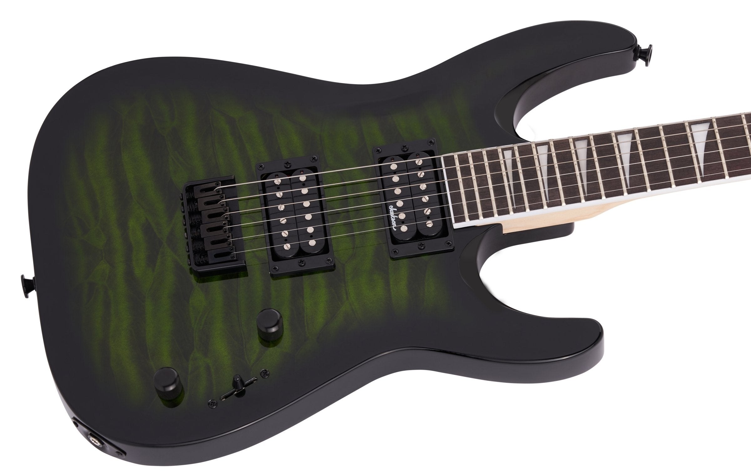 Jackson JS SERIES DINKY® ARCH TOP JS32Q DKA HT, Trans Green Burst