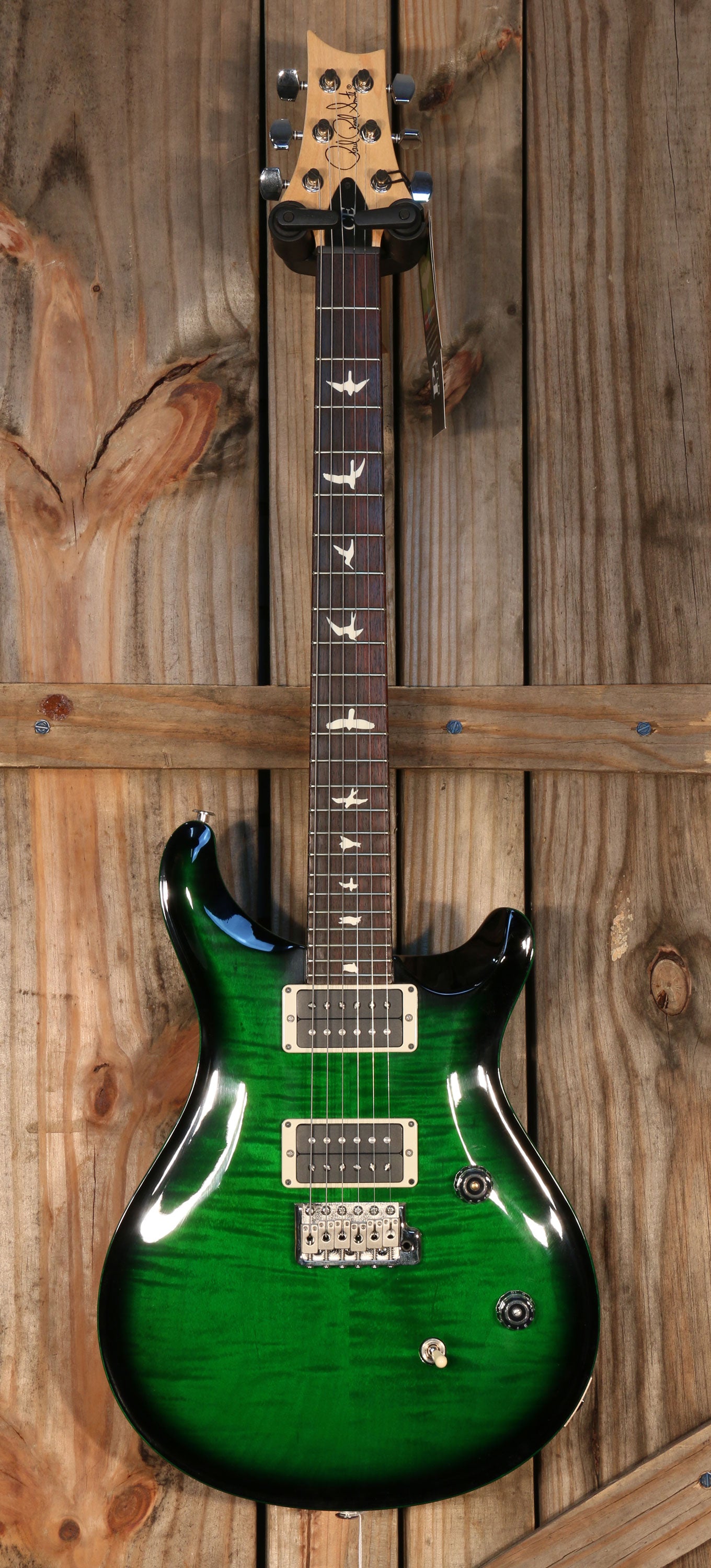 Open Box Paul Reed Smith CE 24 Custom Color, RW FB, Emerald Green w/ Black Burst & Green Binding