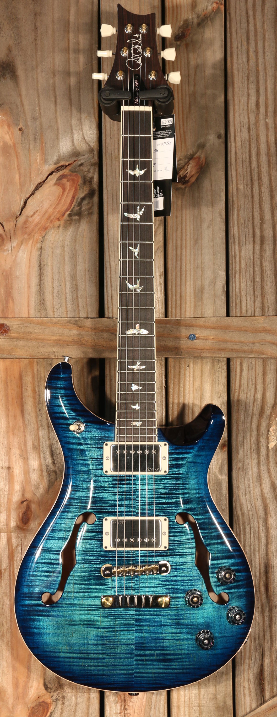 Paul Reed Smith McCarty Hollowbody II 594, RW FB, Cobalt Blue, 10-Top