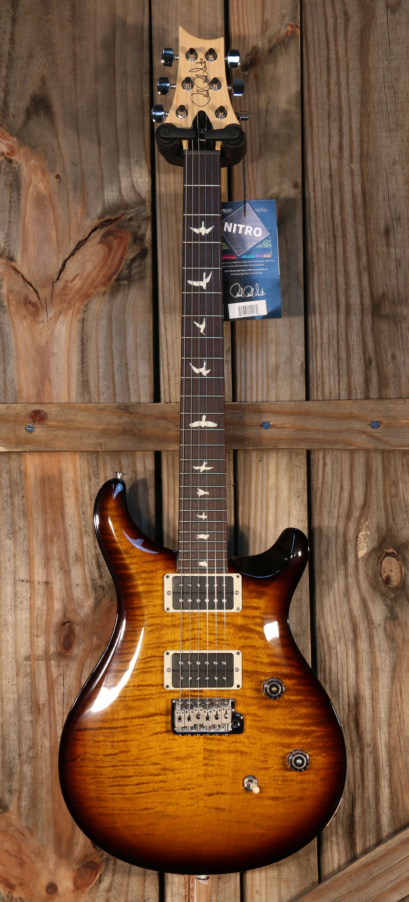 NOS (2023) Paul Reed Smith CE 24 Bolt On, Pattern Thin, RW FB, Black Amber
