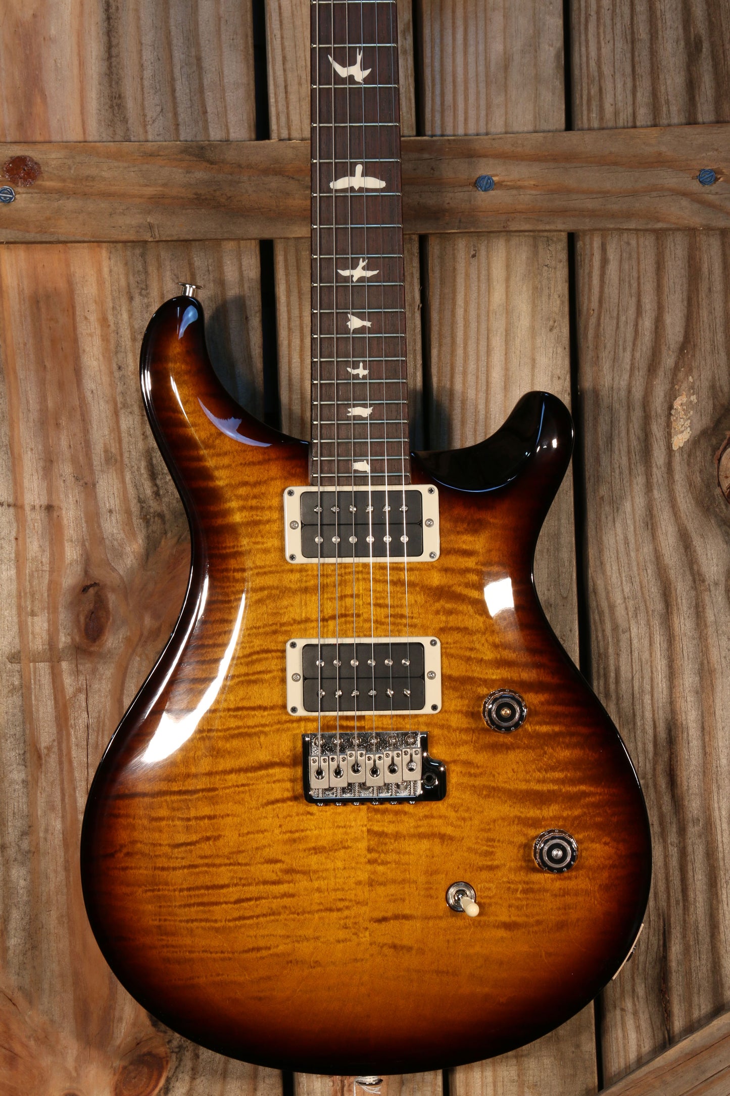 NOS (2023) Paul Reed Smith CE 24 Bolt On, Pattern Thin, RW FB, Black Amber