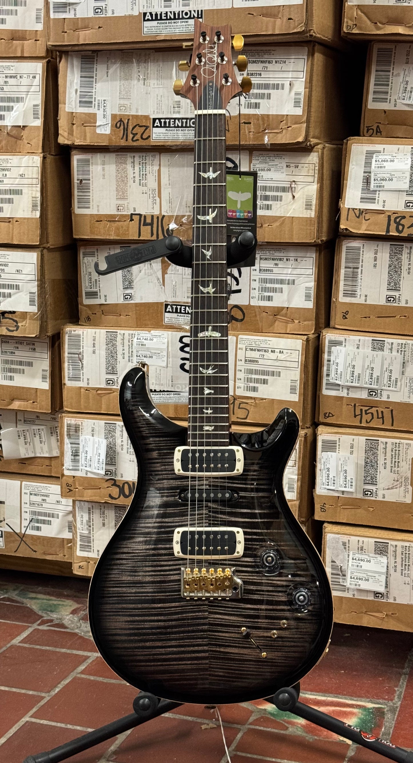 Open Box Paul Reed Smith Modern Eagle V, Charcoal Burst, "10" Top