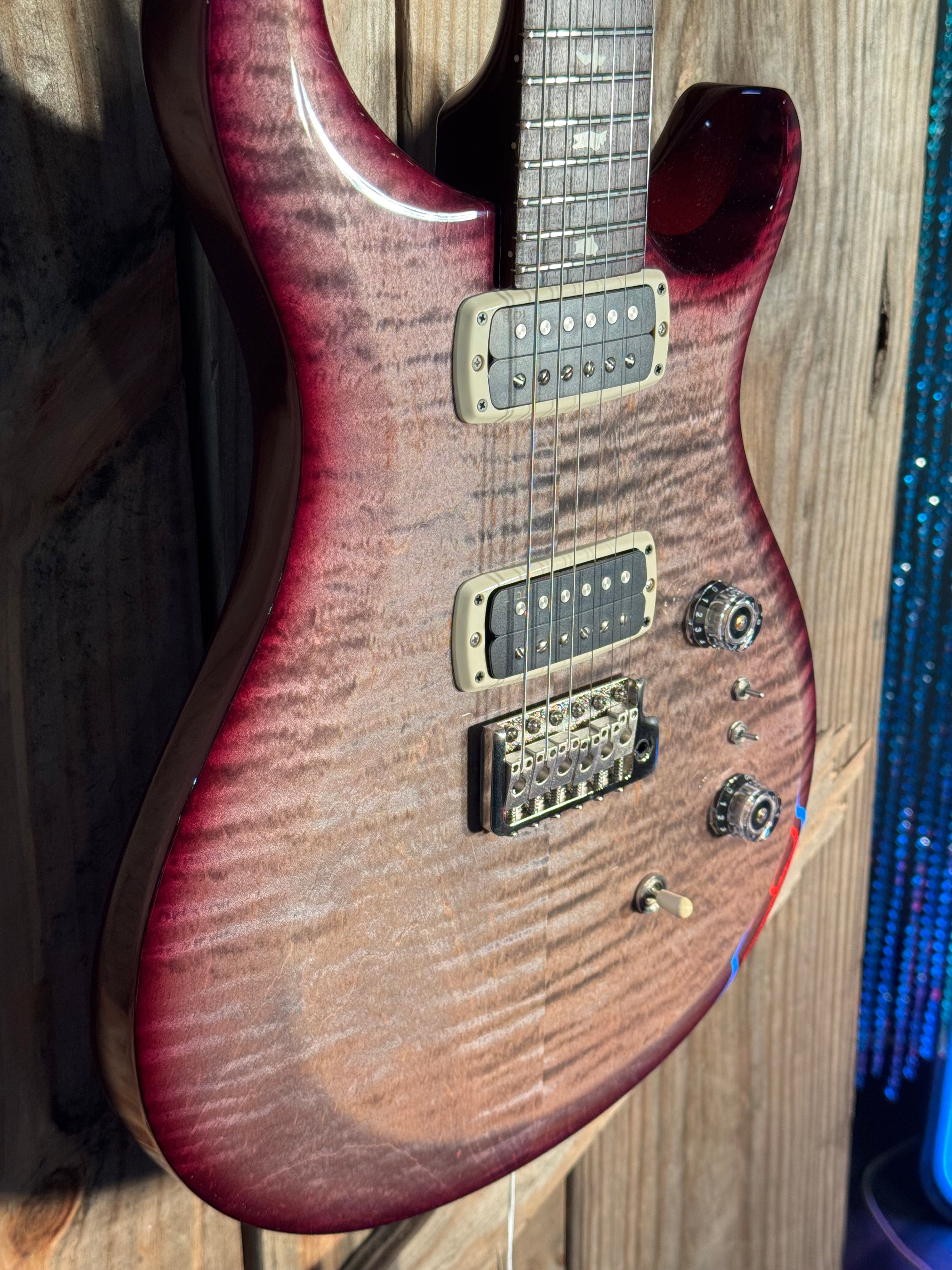 PRS S2 Custom 24-08, Faded Grey Black Purple Burst, Pattern Thin