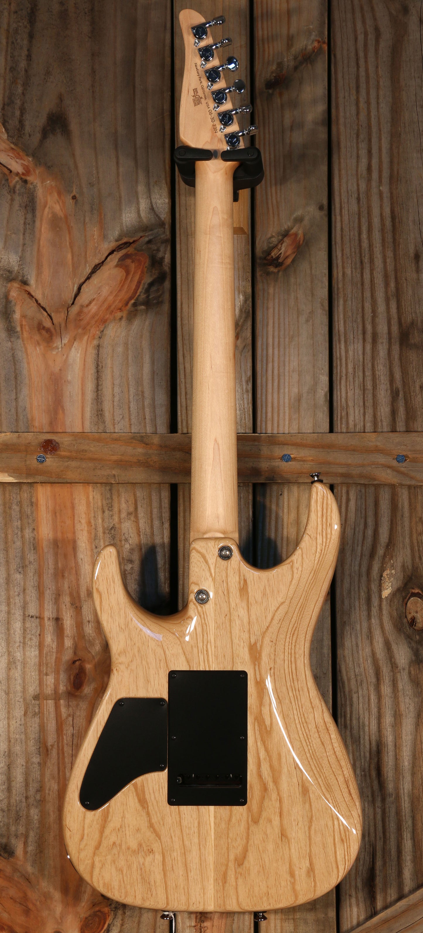 Tom Anderson Angel, Swamp Ash, Ziricote FB, Natural Black to Dark Blue Burst