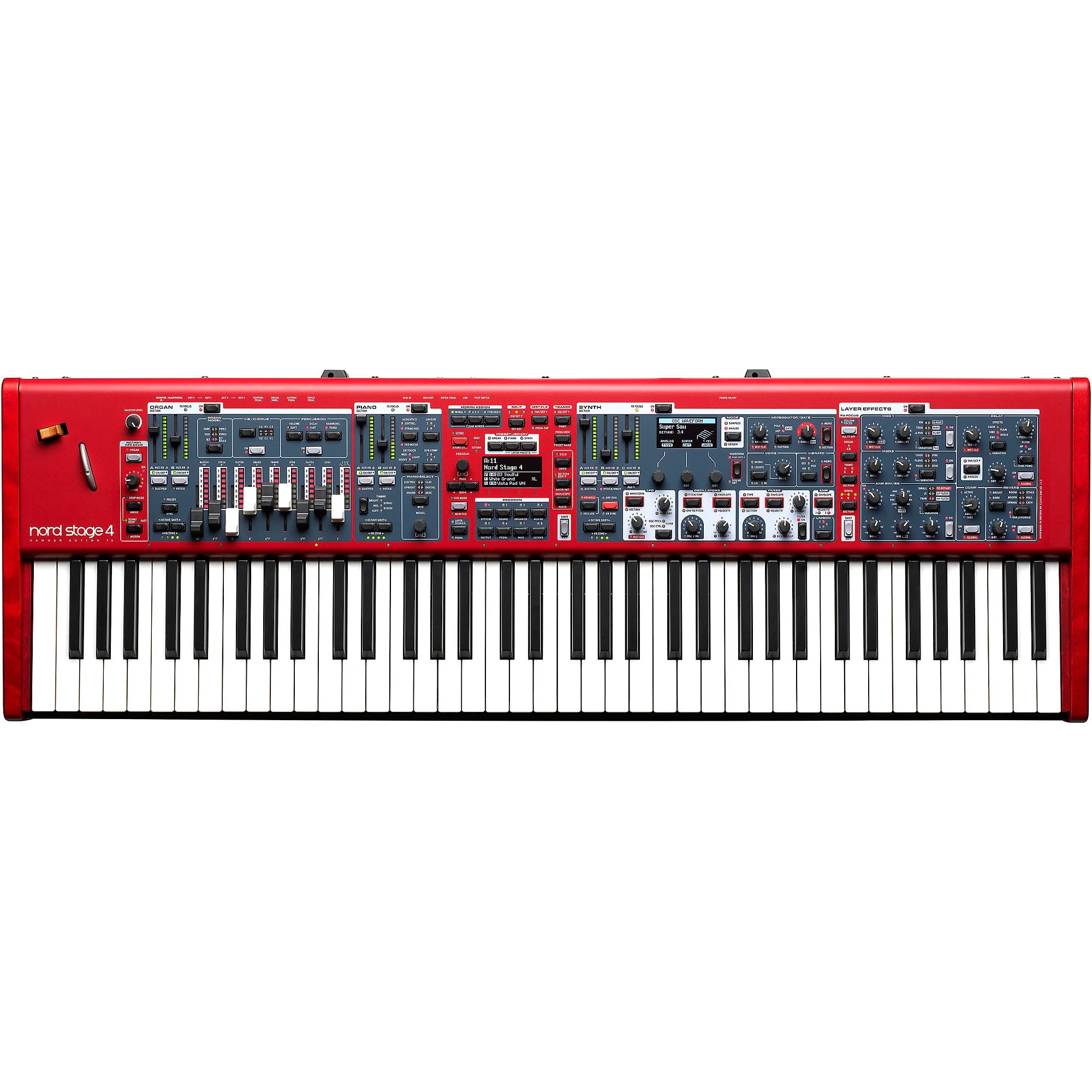 Open Box Nord Stage 4, Weighted Hammer Action 73-key Keyboard