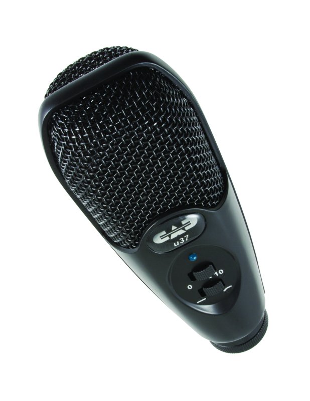 CAD Audio U37 USB Large Diaphragm Cardioid Condenser Microphone w/Tripod Stand, 10' USB Cable