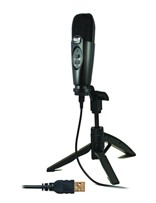 CAD Audio U37 USB Large Diaphragm Cardioid Condenser Microphone w/Tripod Stand, 10' USB Cable