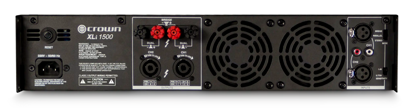 Crown XLi 1500 Two-channel, 450W @ 4Ω Power Amplifier