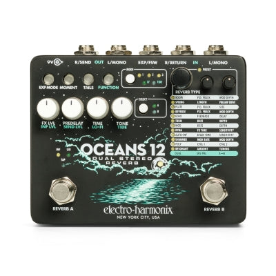 EHX Oceans12 Dual Stereo Reverb Pedal