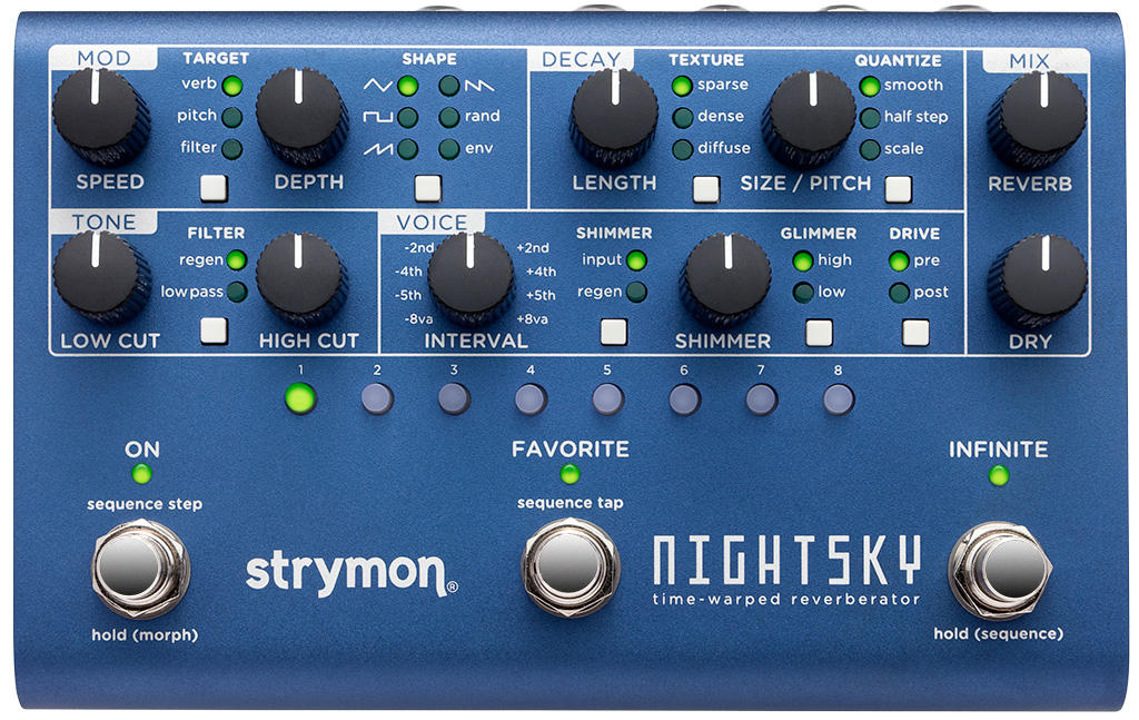 Strymon Nightsky Time-Warped Reverberator Pedal