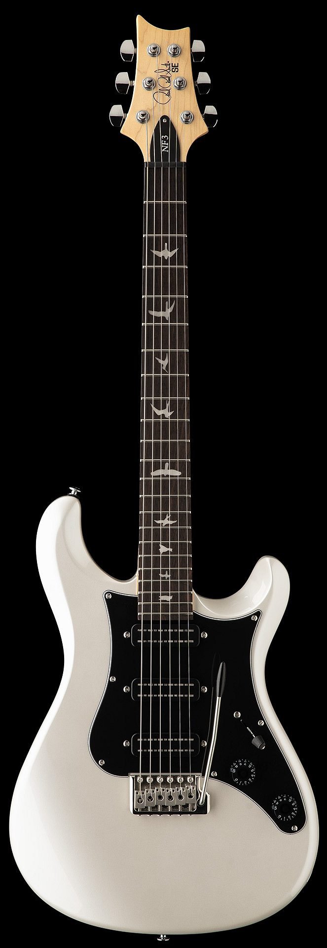 PRS SE NF3, Rosewood FB, Pearl White