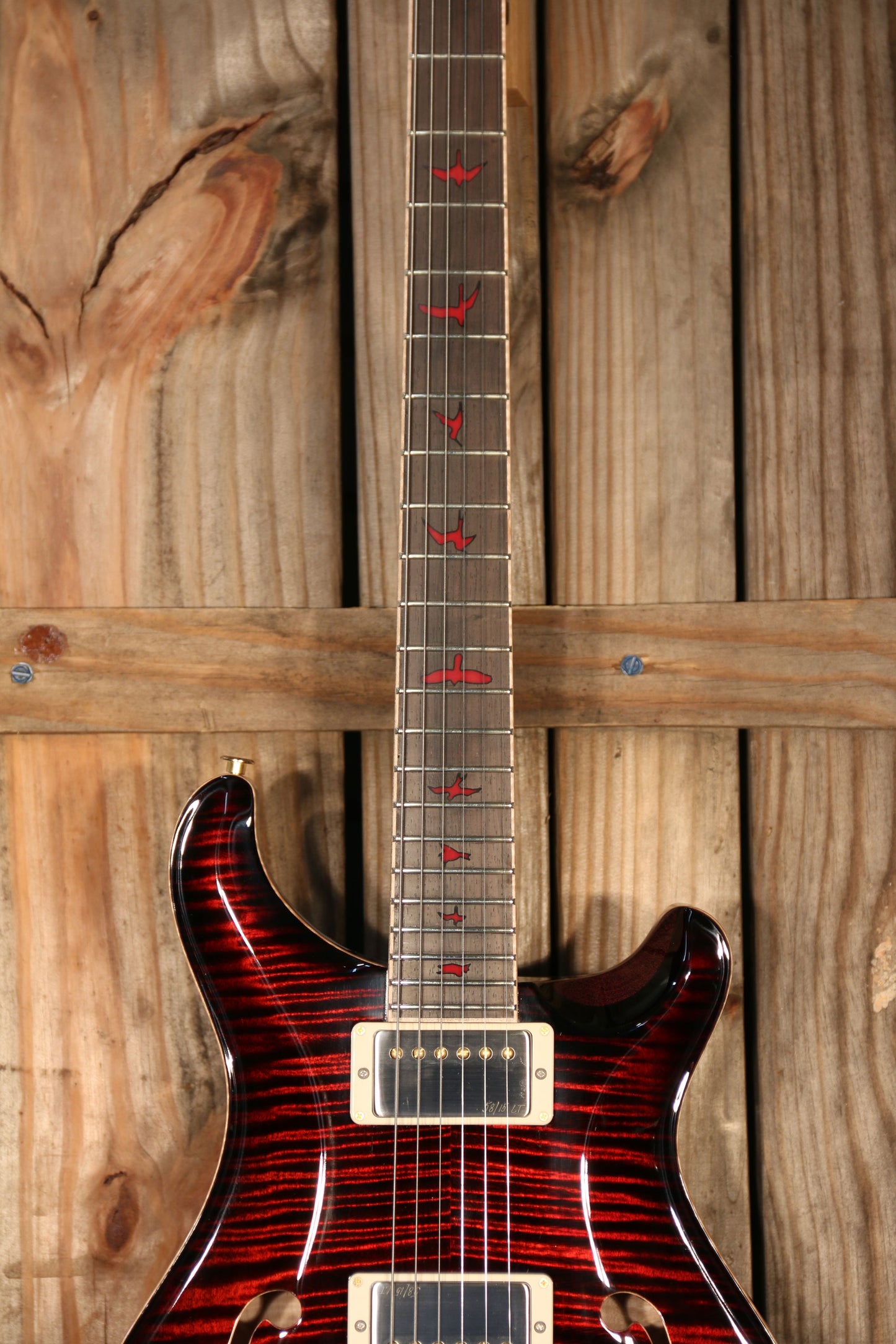 Paul Reed Smith Private Stock Hollowbody II Piezo, Fire Red Smokeburst