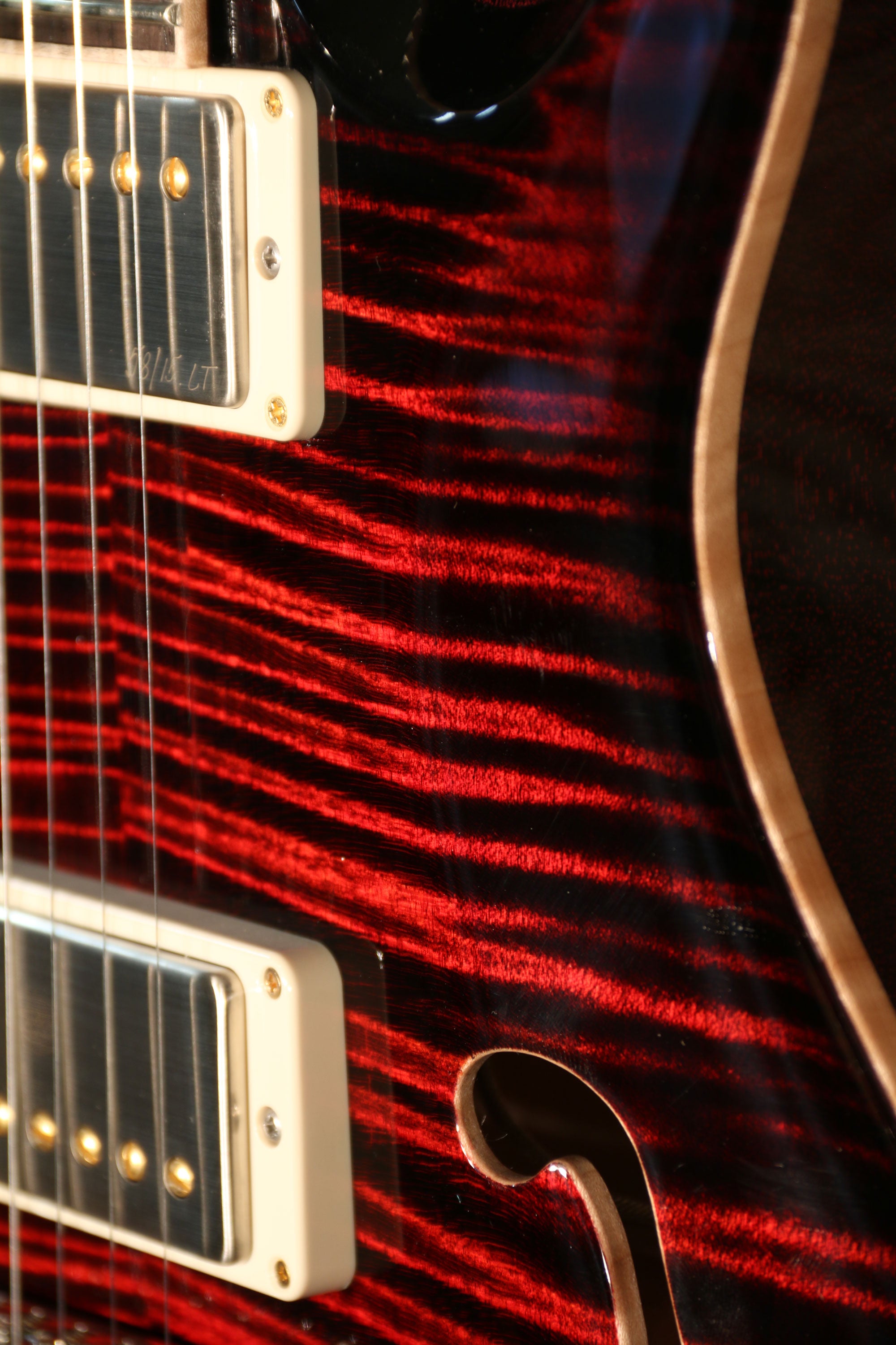 Paul Reed Smith Private Stock Hollowbody II Piezo, Fire Red Smokeburst
