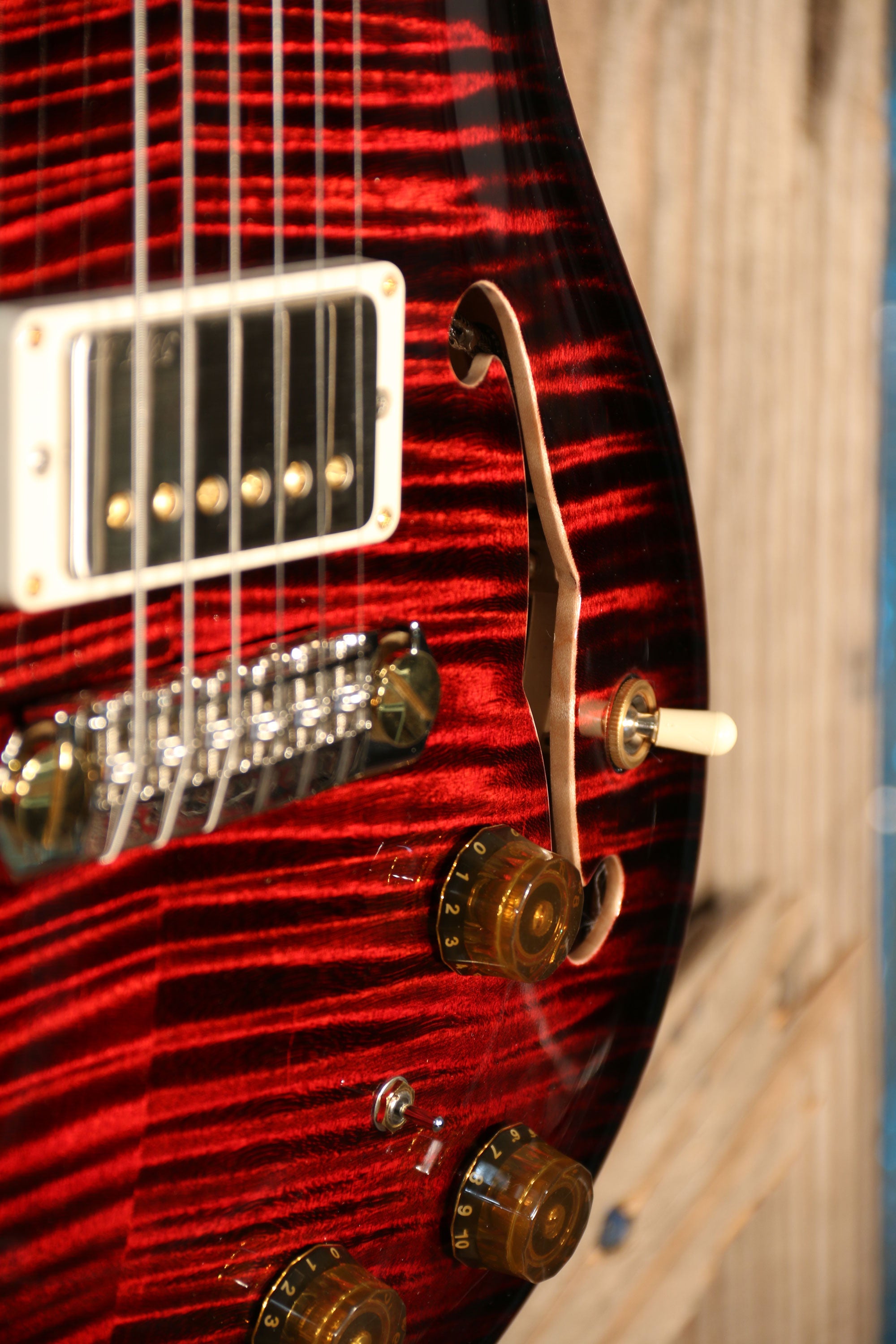 Paul Reed Smith Private Stock Hollowbody II Piezo, Fire Red Smokeburst