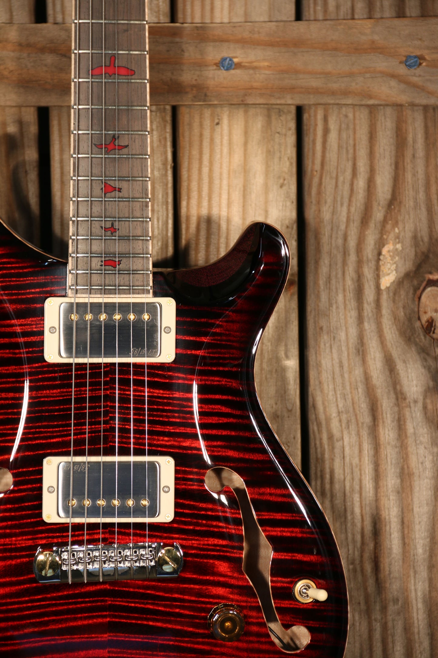 Paul Reed Smith Private Stock Hollowbody II Piezo, Fire Red Smokeburst