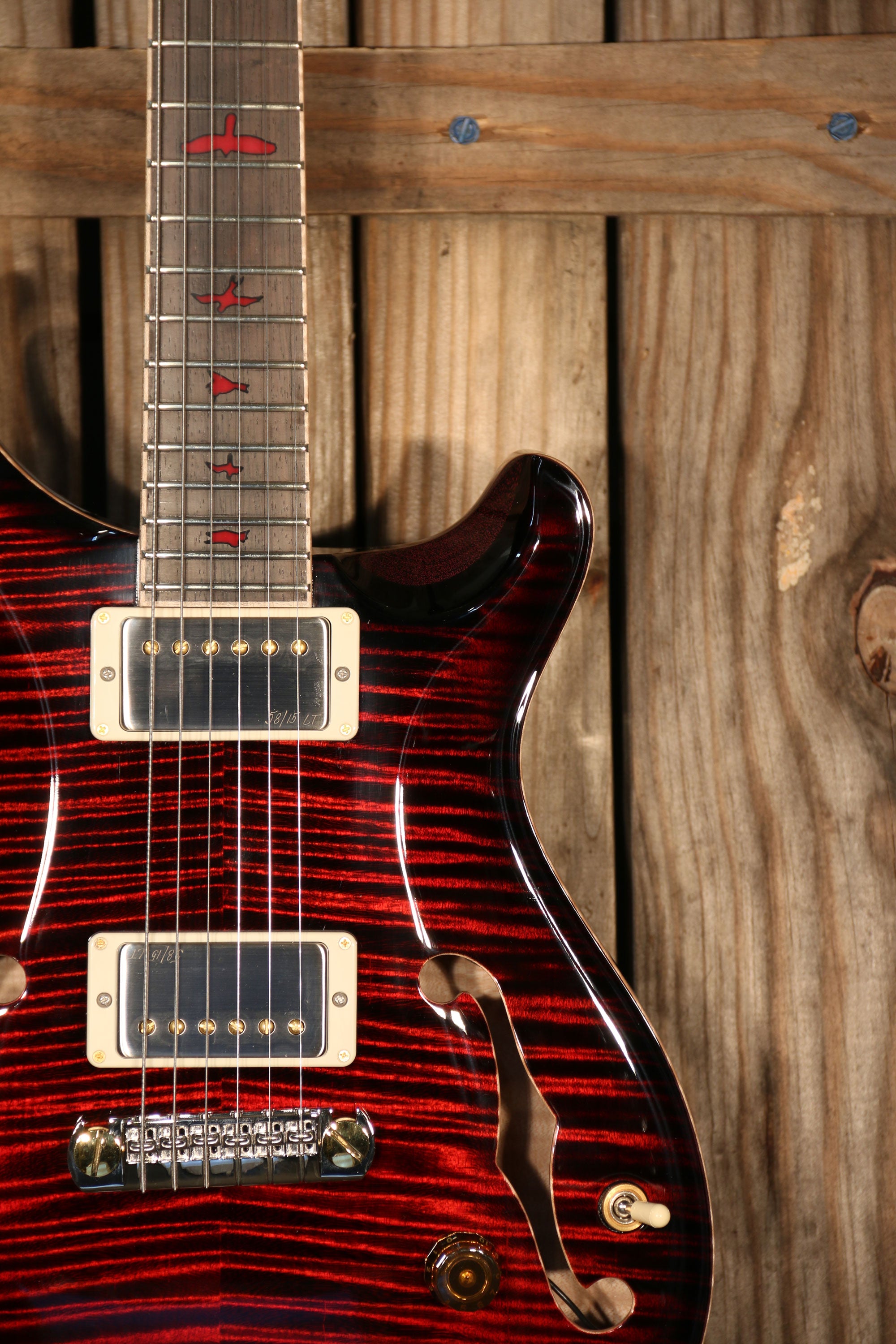 Paul Reed Smith Private Stock Hollowbody II Piezo, Fire Red Smokeburst
