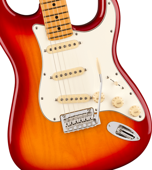 Fender Player II Stratocaster, Chambered Ash in Aged Cherry Burst