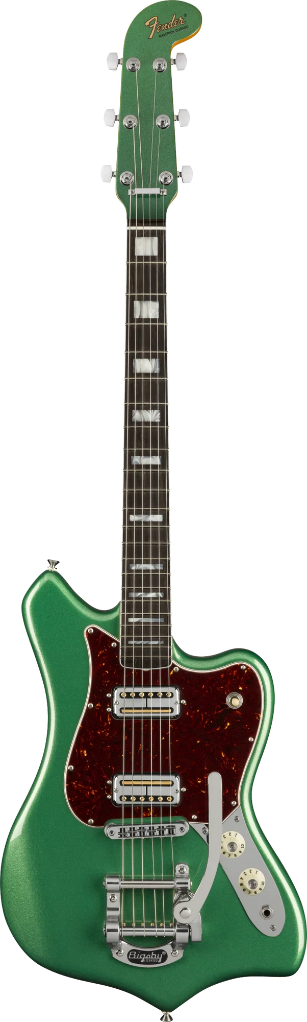 USED MINT | Fender Parallel Universe II Maverick Dorado, Ebony FB, Mystic Pine