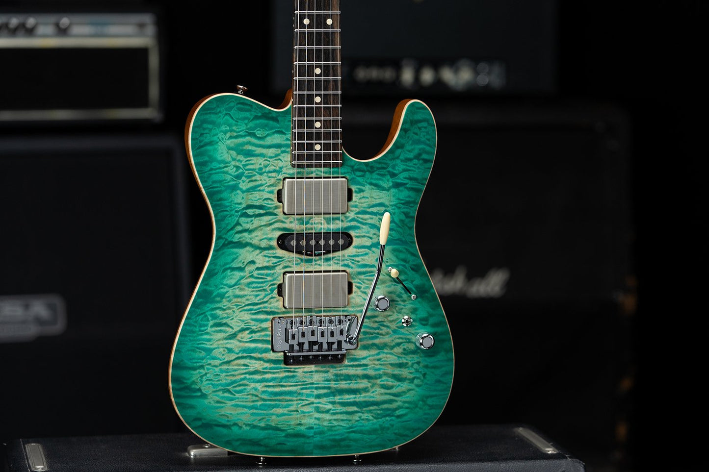 Tom Anderson Top T, Hollow, Quilt Maple on Okoume