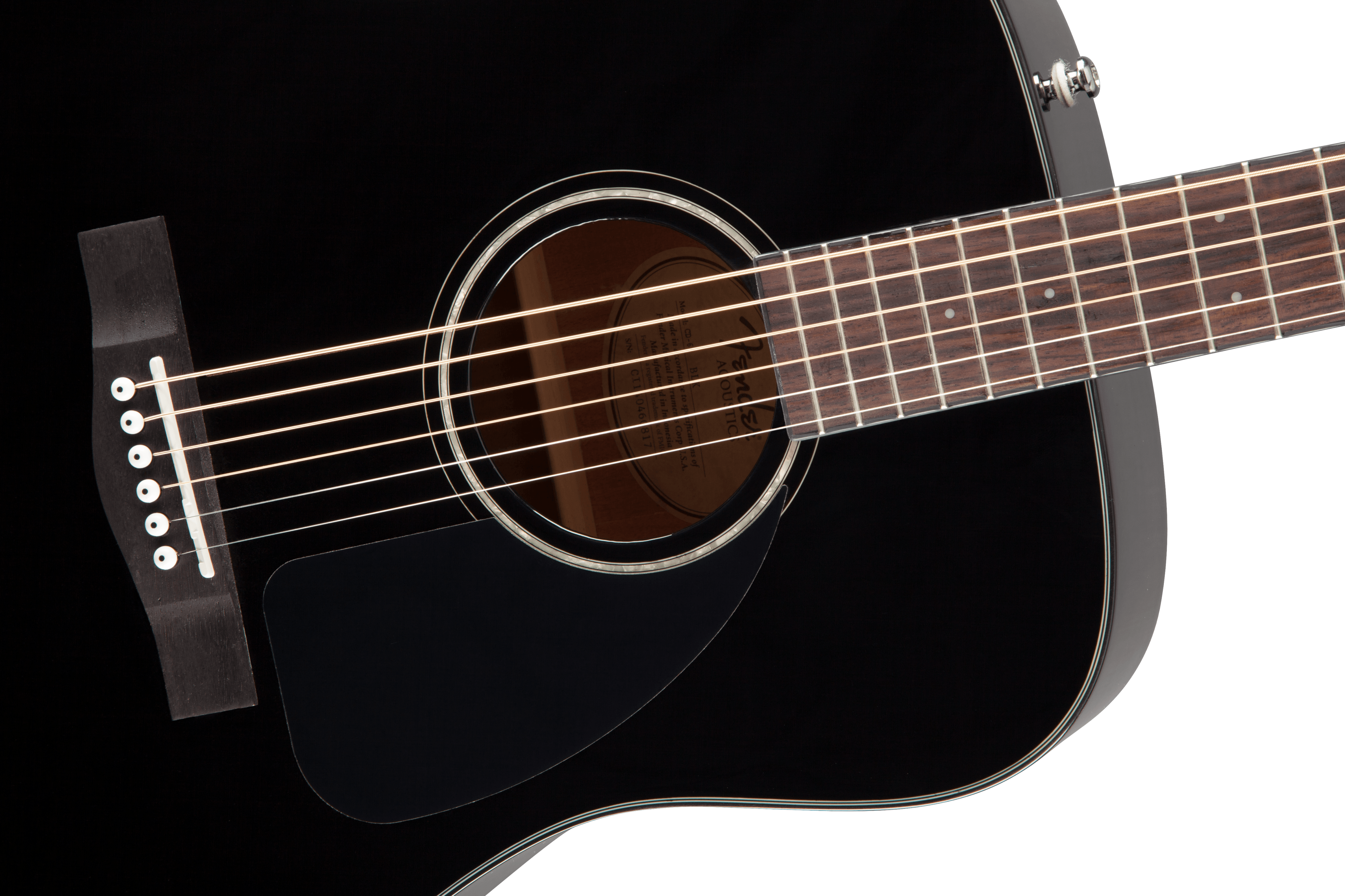 Fender CD-60S Black Dreadnought V3 Acoustic Guitar with Case