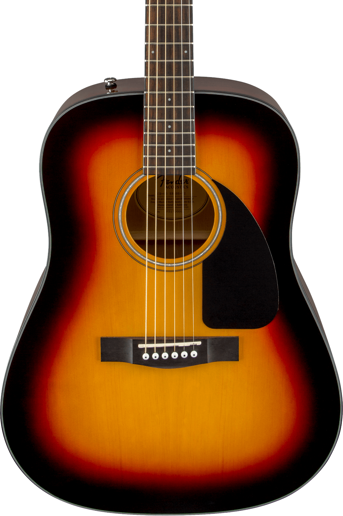 Fender CD-60S Sunburst Dreadnought V3 Acoustic Guitar with Case