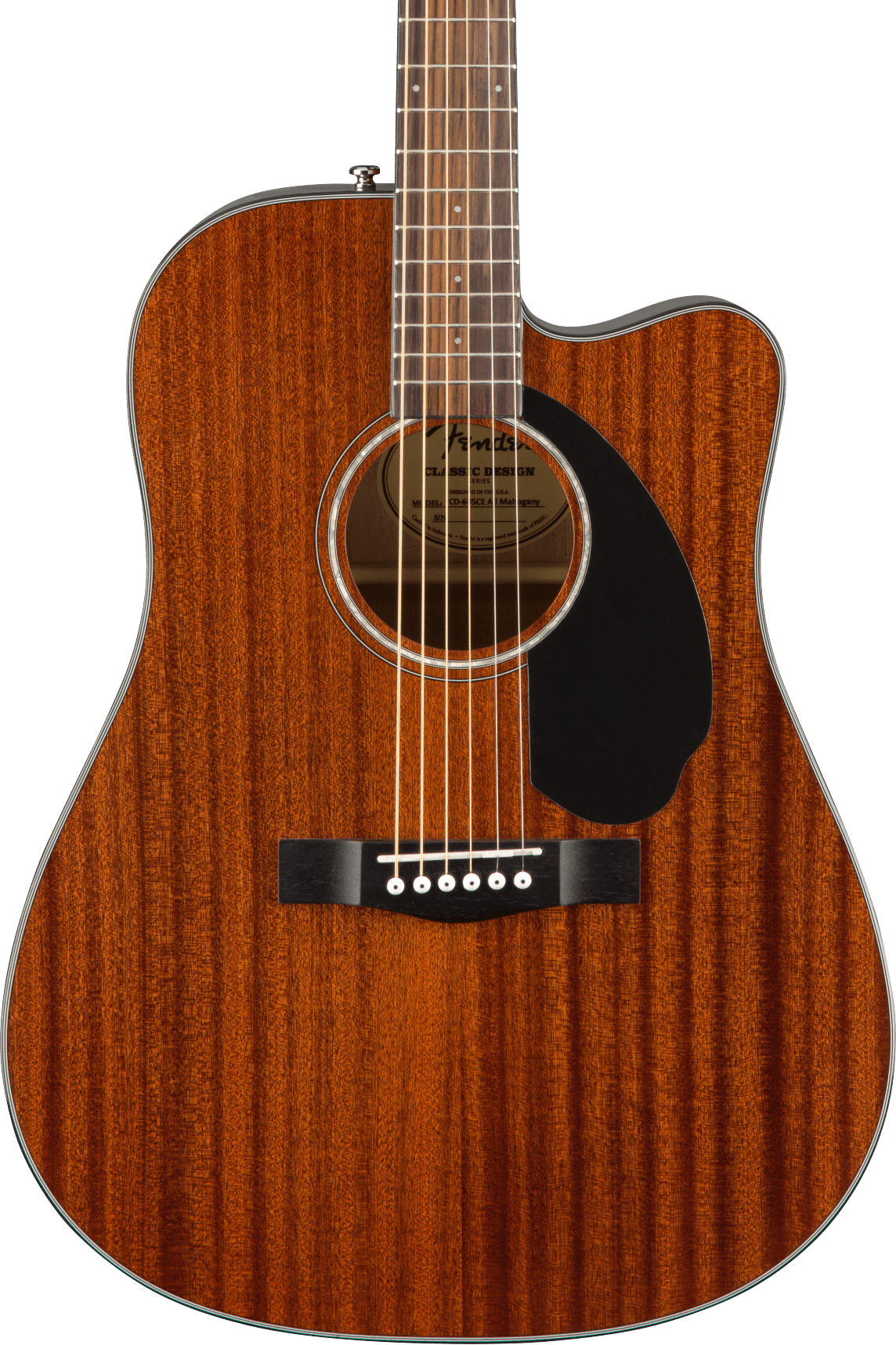 Fender CD-60SCE Mahogany Dreadnought Acoustic-Electric Guitar