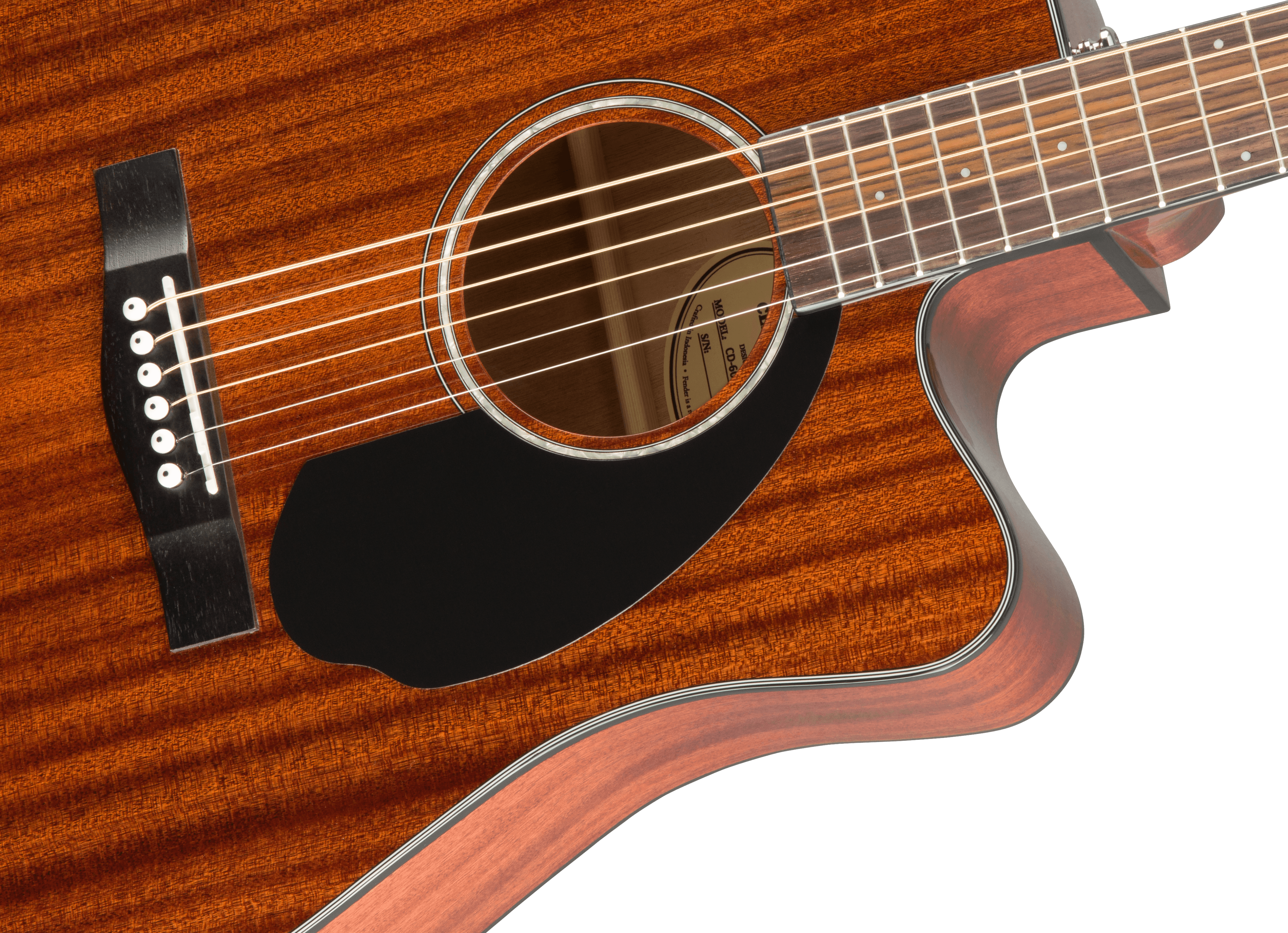 Fender CD-60SCE Mahogany Dreadnought Acoustic-Electric Guitar