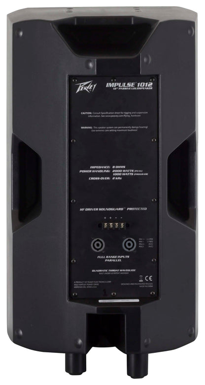 Peavey Impulse 1012 8 Ohm Black Weather-Resistant Loudspeaker