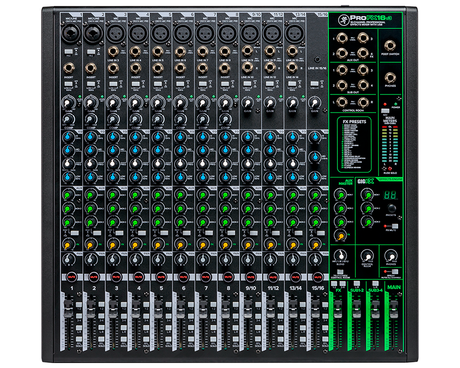 Mackie ProFX16v3 16-Channel Analog Mixer with USB