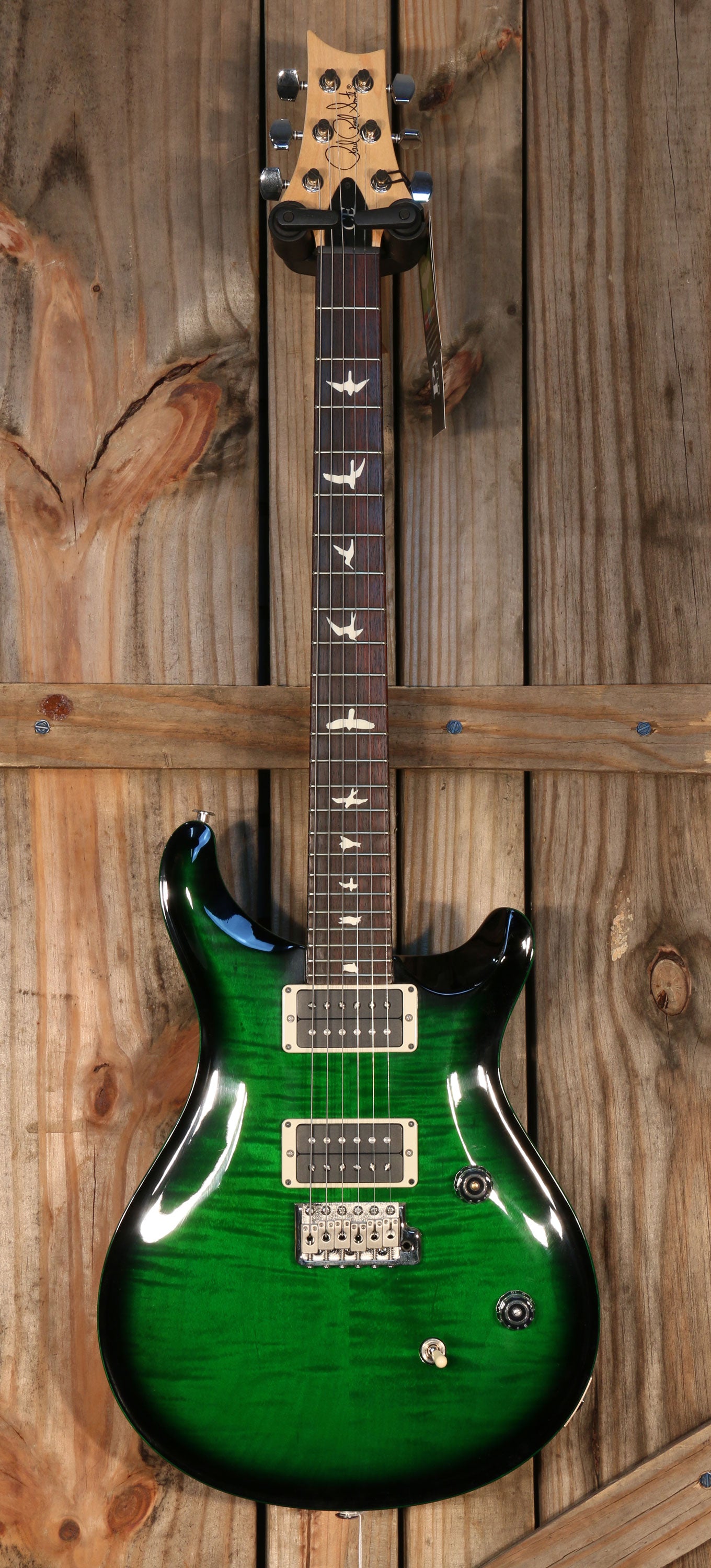 NOS (2022) Paul Reed Smith CE 24 Custom Color, RW FB, Emerald Green w/ Black Burst & Green Binding