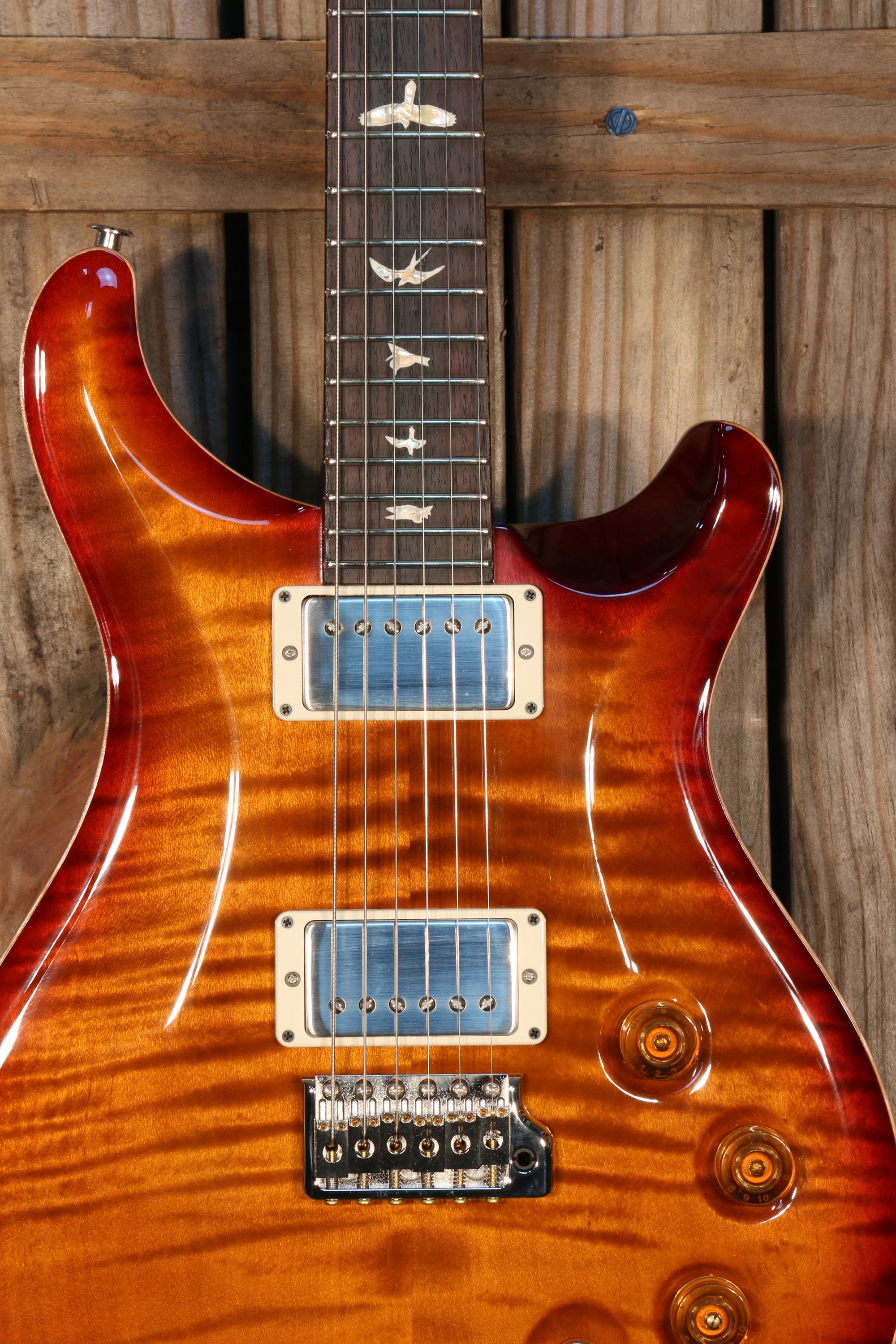 NOS (2023) Paul Reed Smith David Grissom, RW FB, Birds, Non 10-Top, Dark Cherry Sunburst