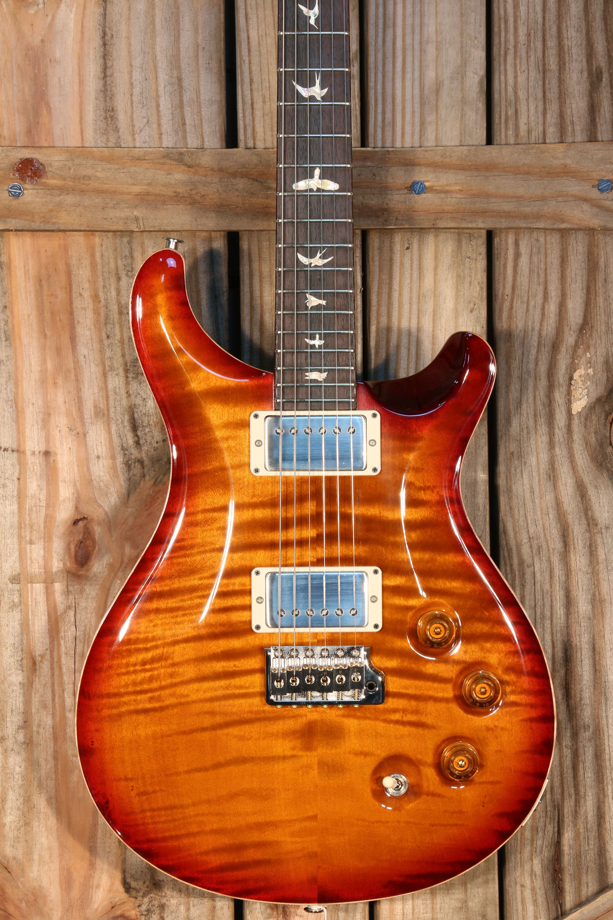 NOS (2023) Paul Reed Smith David Grissom, RW FB, Birds, Non 10-Top, Dark Cherry Sunburst