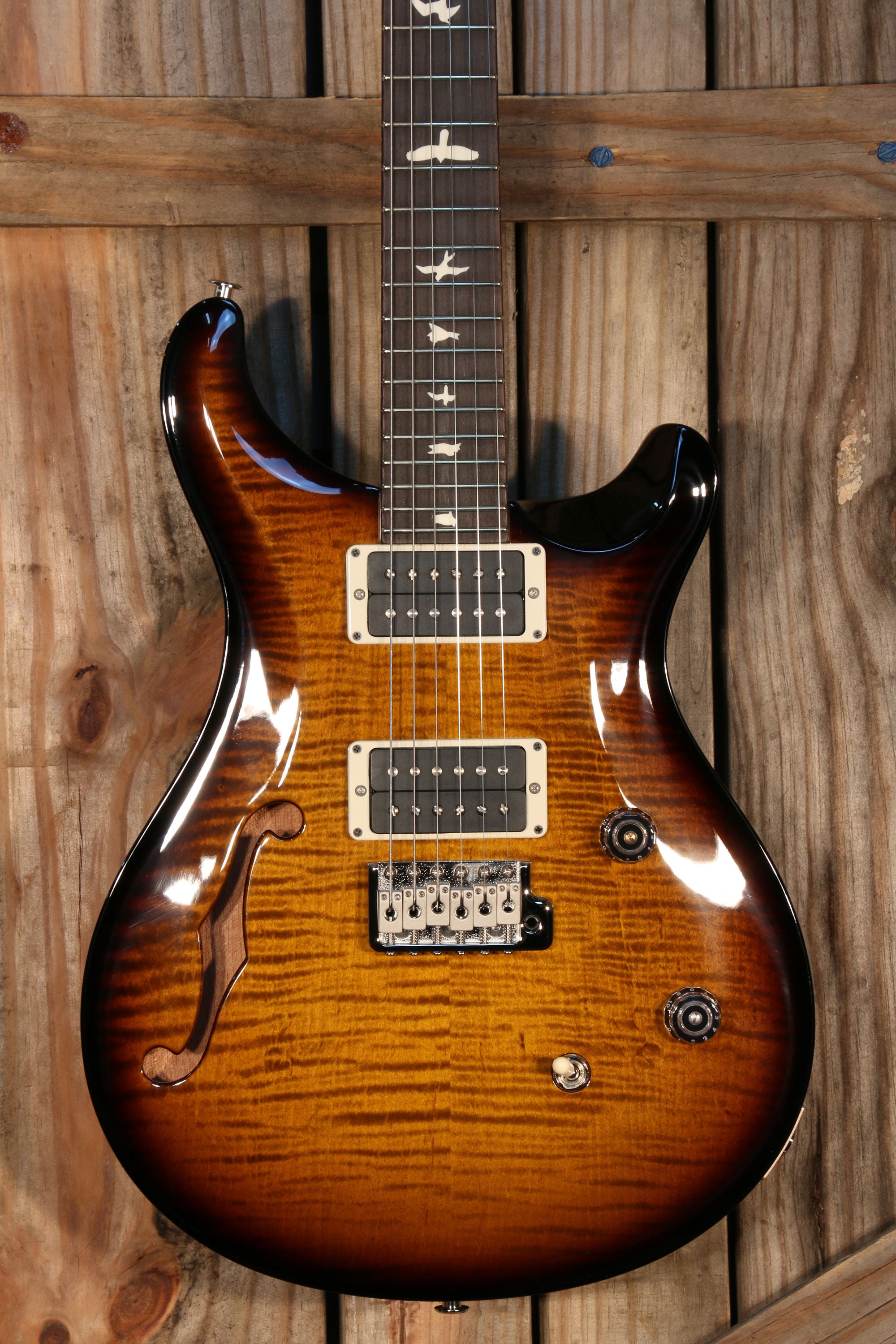 NOS (2023) Paul Reed Smith CE 24 Semi-Hollow, RW FB, Black Amber
