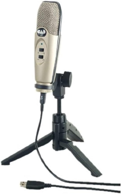 CAD Audio U37 GOLD USB Large Diaphragm Cardioid Condenser Microphone w/Tripod Stand, 10' USB Cable (Copy)