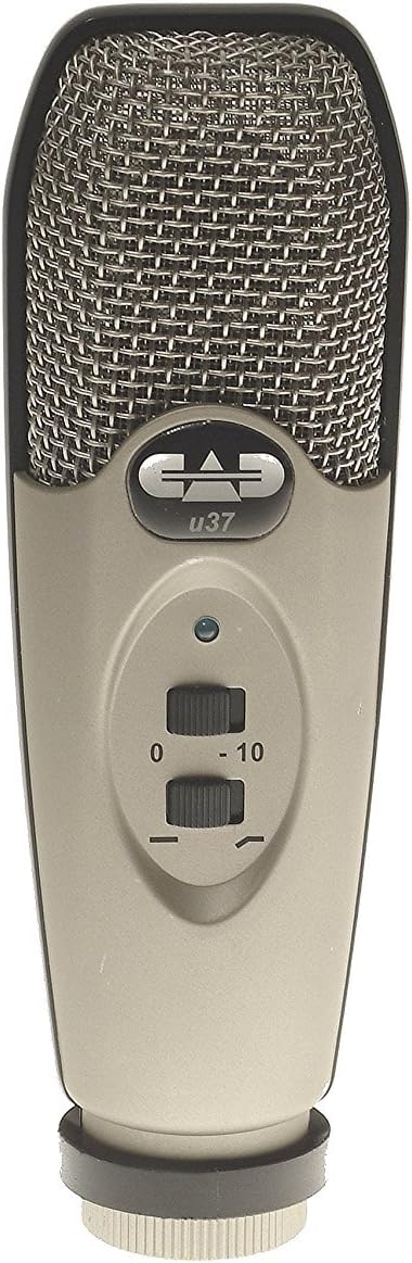 CAD Audio U37 GOLD USB Large Diaphragm Cardioid Condenser Microphone w/Tripod Stand, 10' USB Cable (Copy)