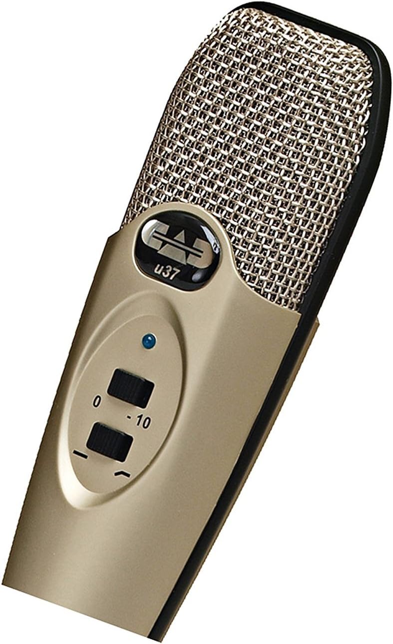 CAD Audio U37 GOLD USB Large Diaphragm Cardioid Condenser Microphone w/Tripod Stand, 10' USB Cable (Copy)