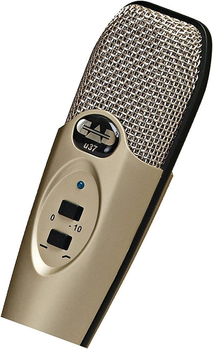 CAD Audio U37 GOLD USB Large Diaphragm Cardioid Condenser Microphone w/Tripod Stand, 10' USB Cable (Copy)