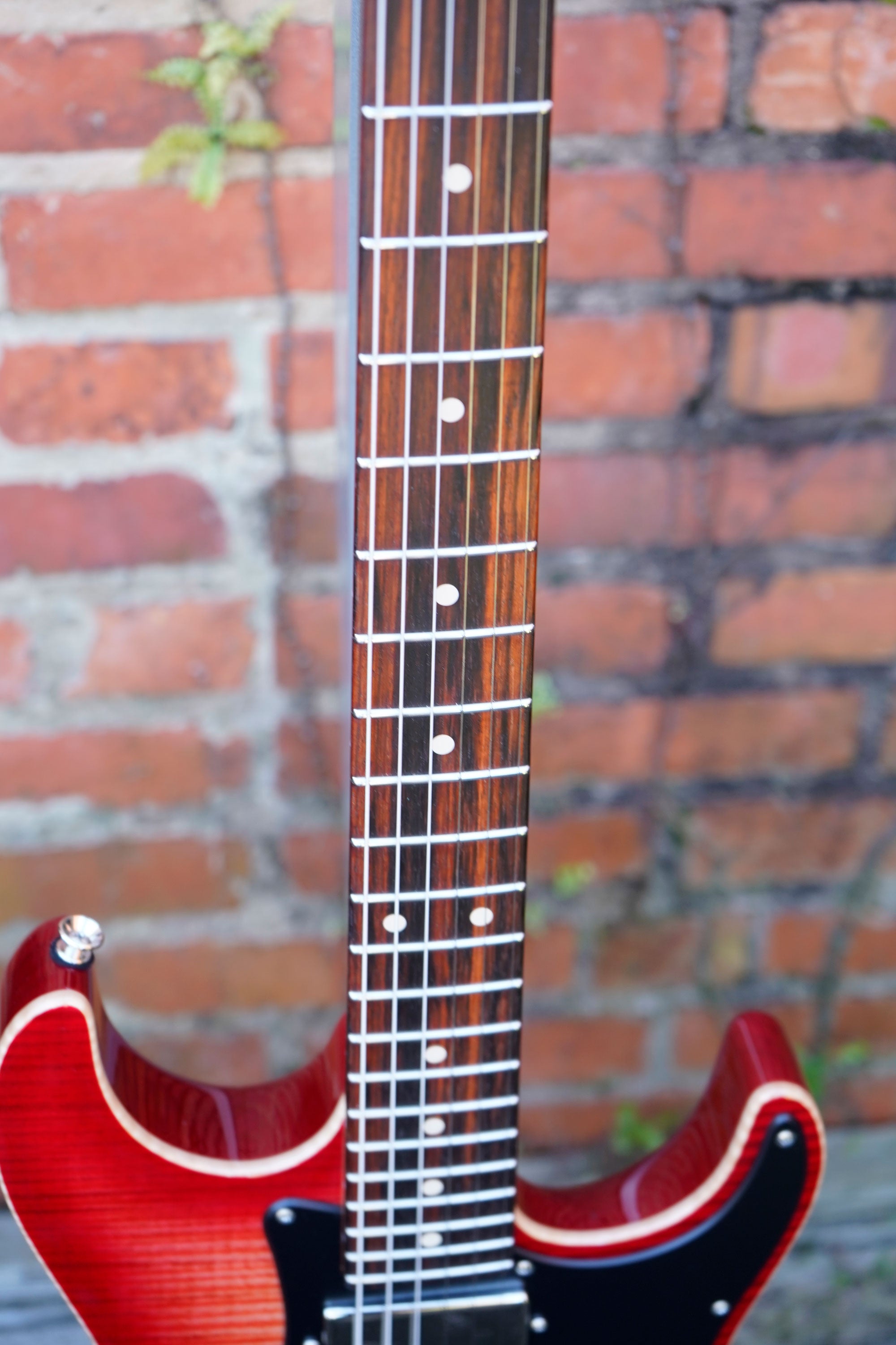 Tom Anderson Drop Top Classic, Natural Red Burst w/ Binding