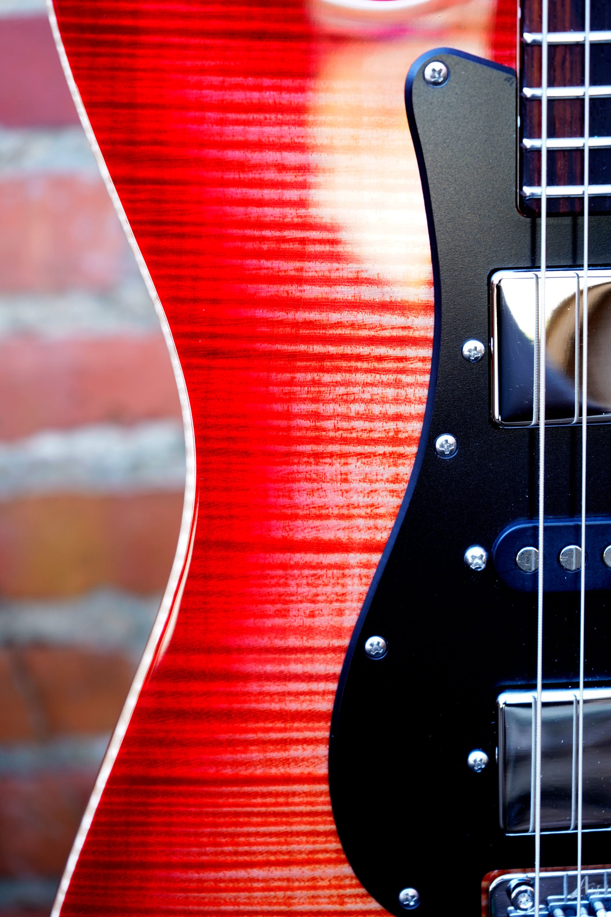 Tom Anderson Drop Top Classic, Natural Red Burst w/ Binding