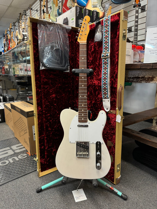 USED MINT | Fender Jimmy Page Mirror Telecaster, RW FB, White Blonde | w/ case, cable, strap