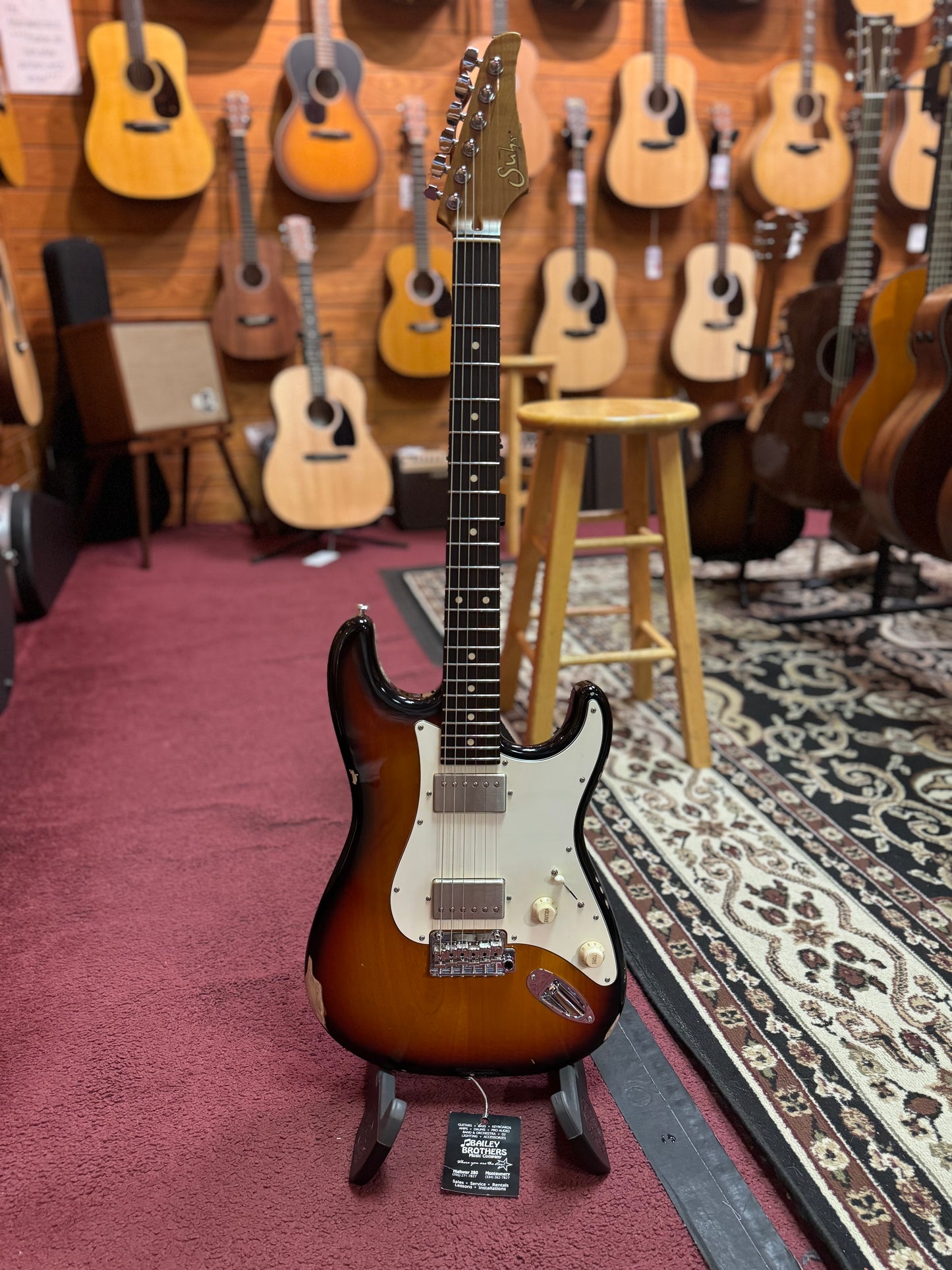 Suhr Classic S Antique, Custom Options, 3 Tone Burst