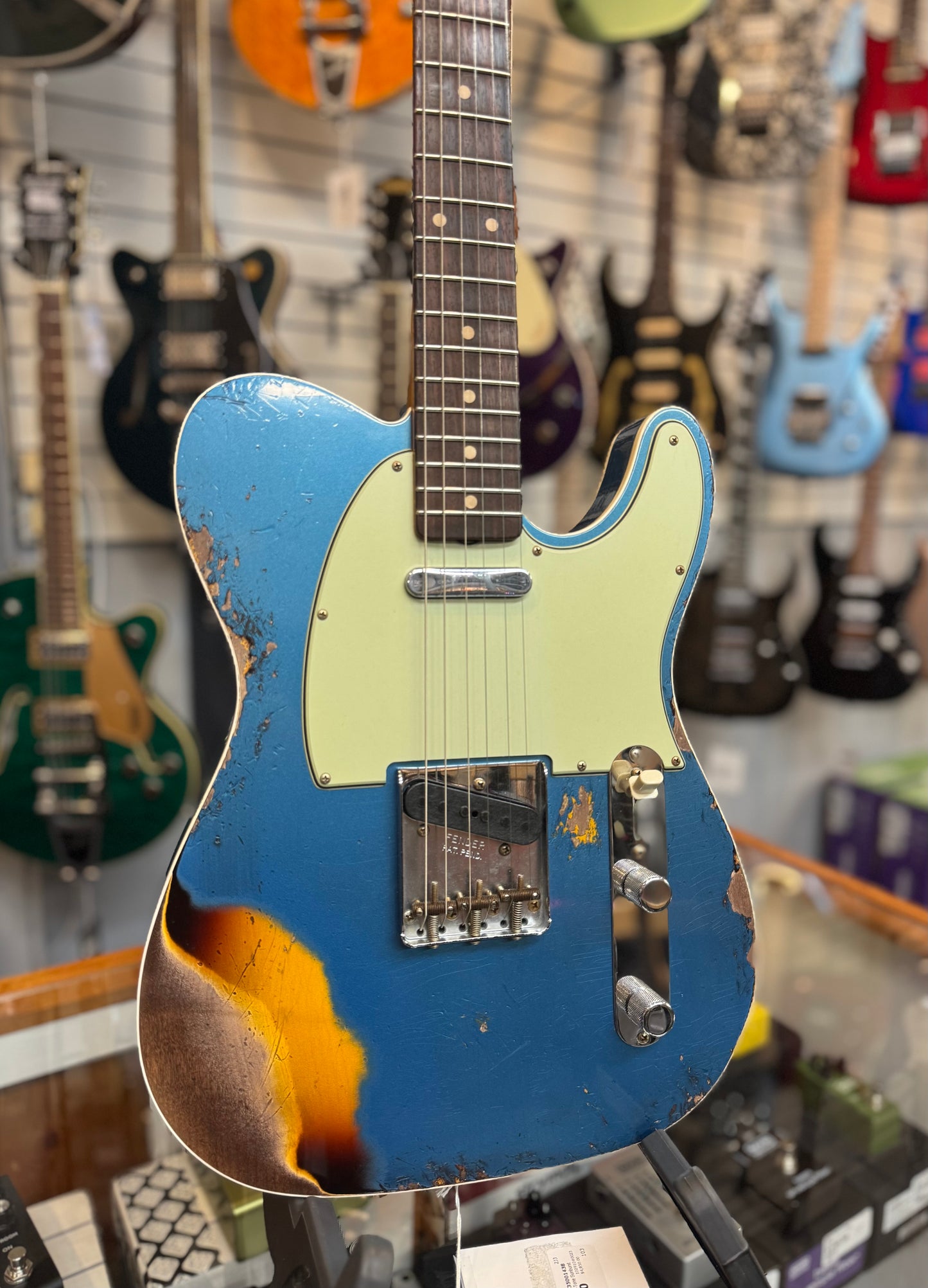 Fender Custom Shop 1960 Tele, Heavy Relic, Lake Placid Blue over 3-Tone Sunburst