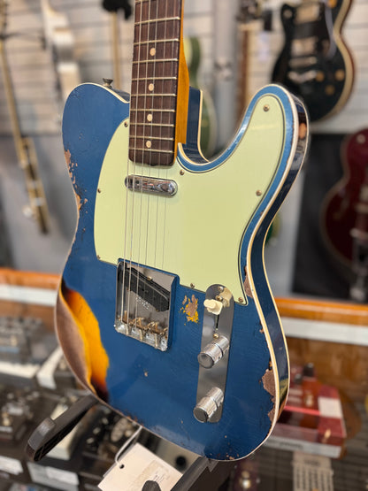 Fender Custom Shop 1960 Tele, Heavy Relic, Lake Placid Blue over 3-Tone Sunburst